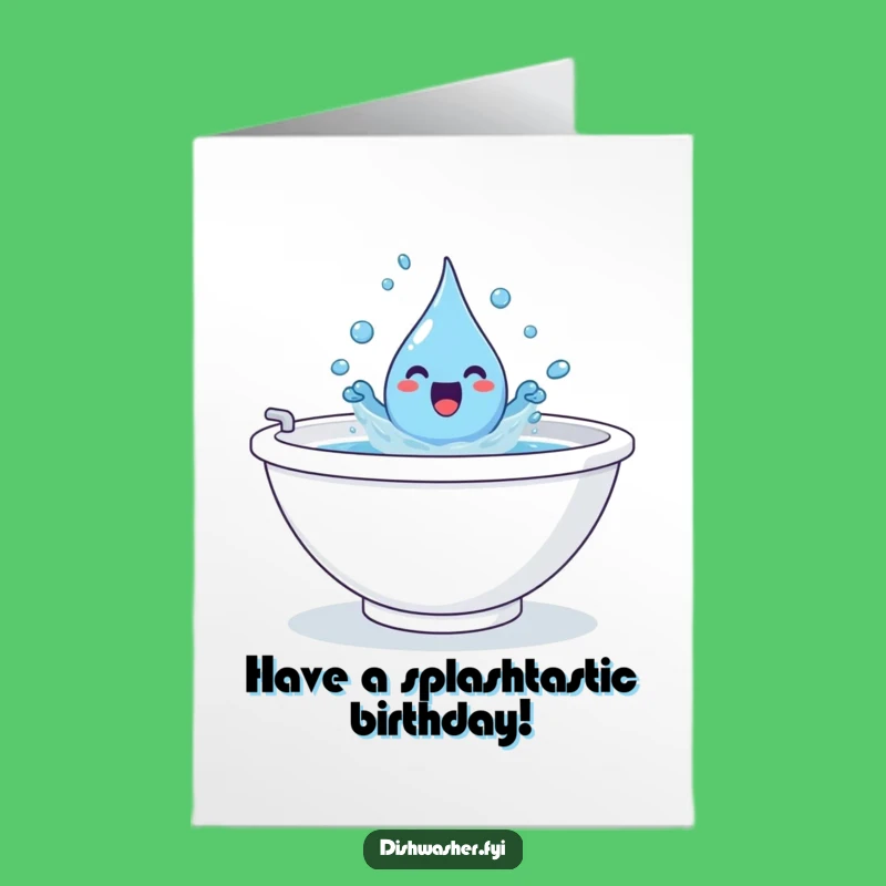 Free Printable Water Droplet Birthday Card - Fun DIY Downloadable Gift for a Splashy Celebration