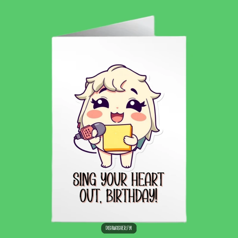 Funny Free Printable Sponge Mic Birthday Card - Hilarious Downloadable DIY Gift