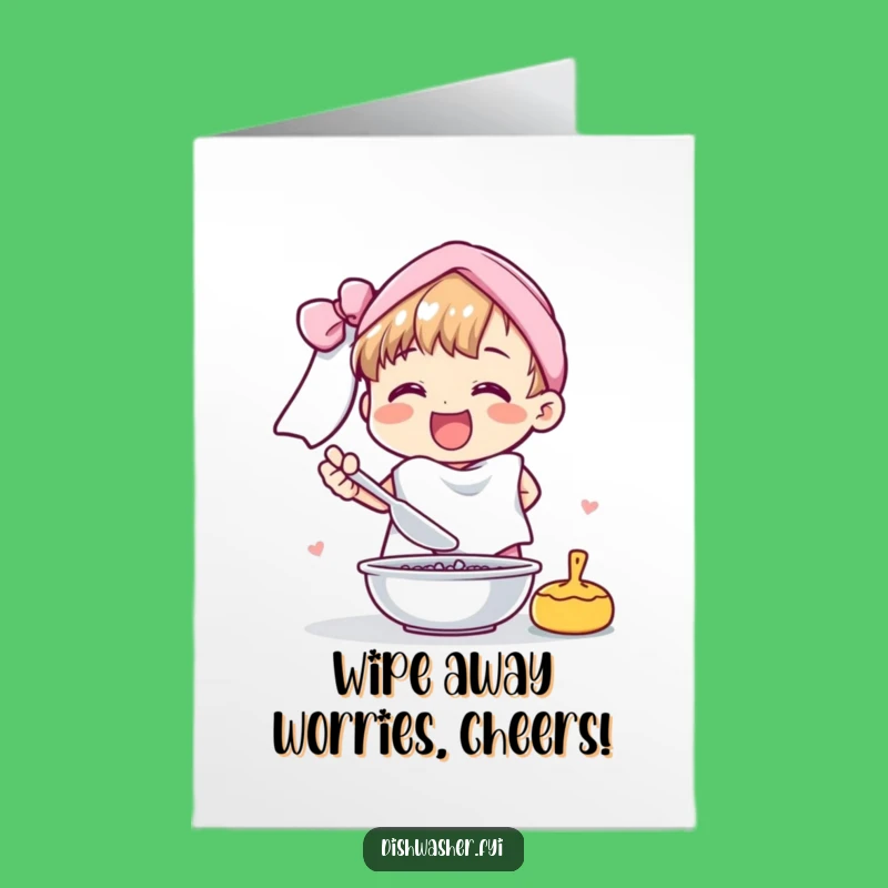 Free Printable Funny Birthday Card: Cheerful Dryer Character, DIY Downloadable Gift for Smiles