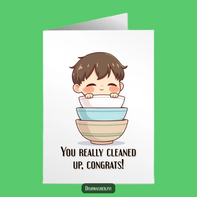 Free Printable Bowl Stacker Congrats Card - Neat Downloadable DIY Gift