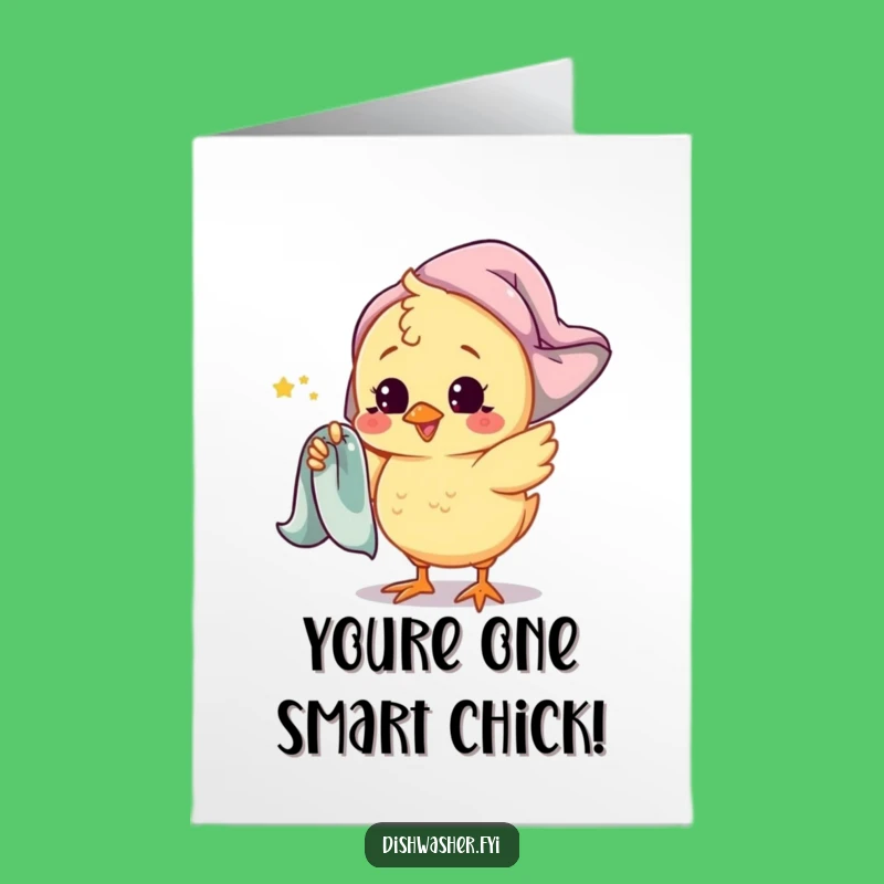 Free Printable Chick Congrats Card - Playful Chick Fun Downloadable Gift