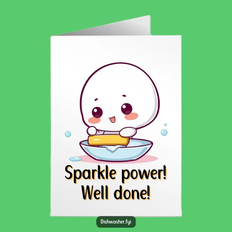 Free Printable Congrats Card: Squeegee Shine, Funny Downloadable Gift