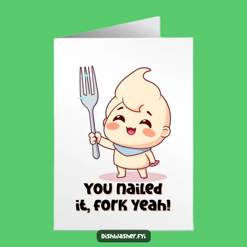 Free Printable Fork Winner Congrats Card - Funny Downloadable Art for Achievements