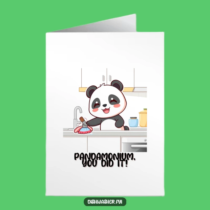 Free Printable Panda Card: Hilarious Congratulations Downloadable Gift