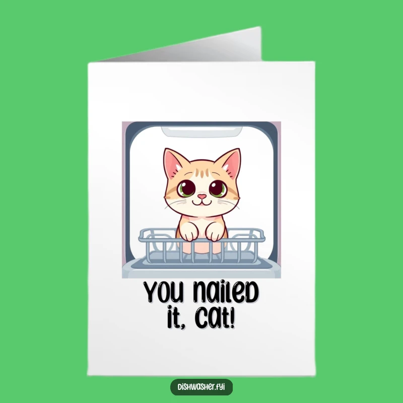 Free Printable Cat Congrats Card - Curious Cat Fun Downloadable Gift
