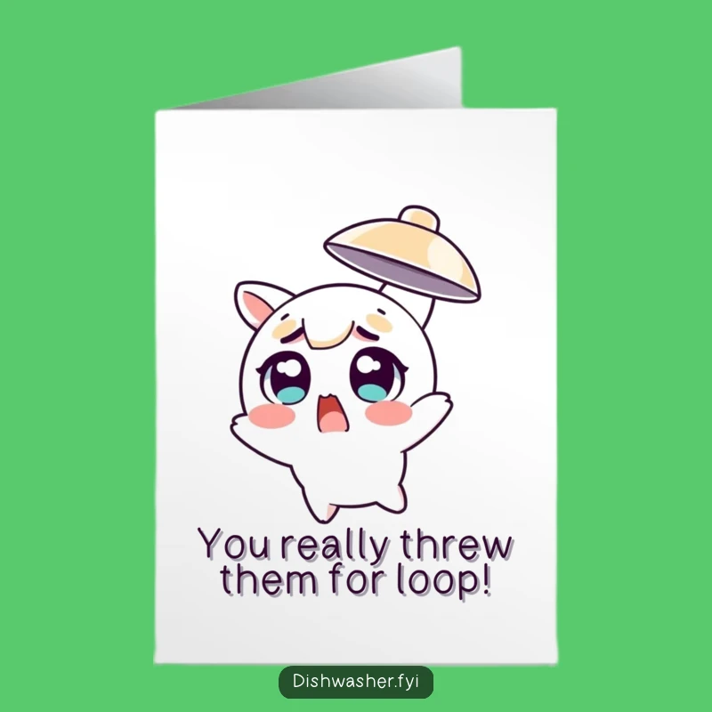 Free Printable Congratulations Card: Funny Dodging Dish Surprise Downloadable Gift