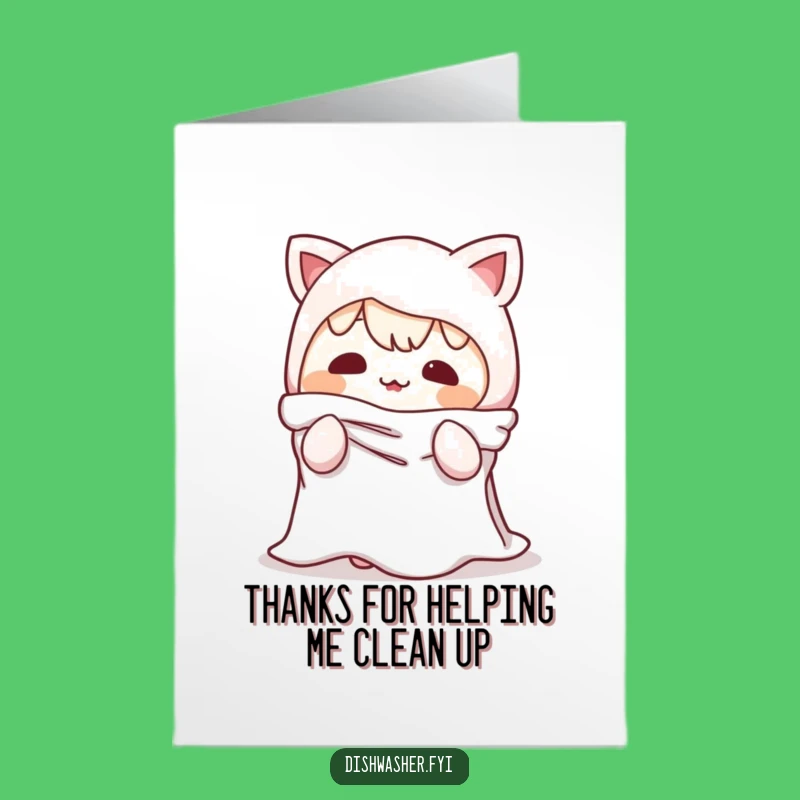 Free Printable Thank You Card: Dishrag Character, Humorous DIY Downloadable Appreciation