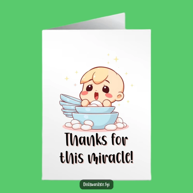 Free Printable Thank You Card: Surprised at Clean Dishes, Funny Downloadable Gift