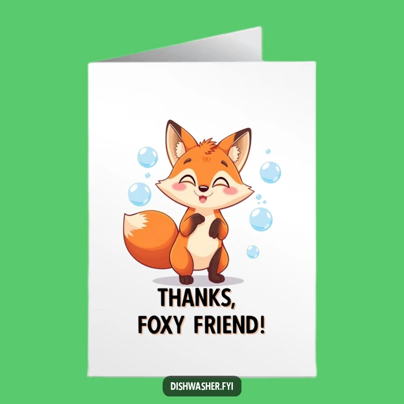 Free Printable Thank You Card: Juggling Fox Funny Downloadable Gift