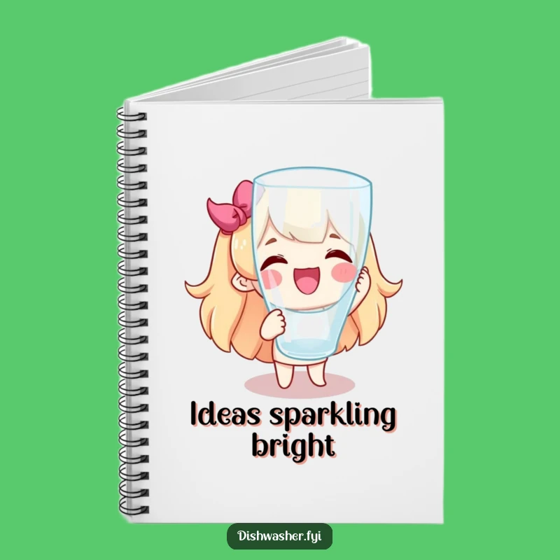 Funny Spotless Glass Notebook: Joyful Character Journal for Clean Thoughts Gift