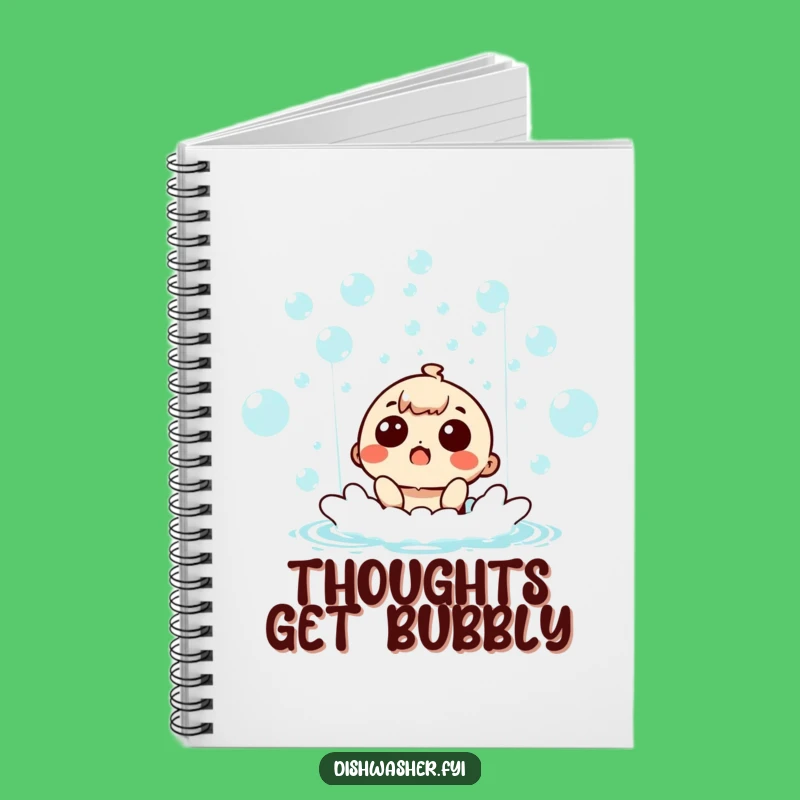 Funny Surprised Character Bubble Bath Notebook - Jot Down Laughs