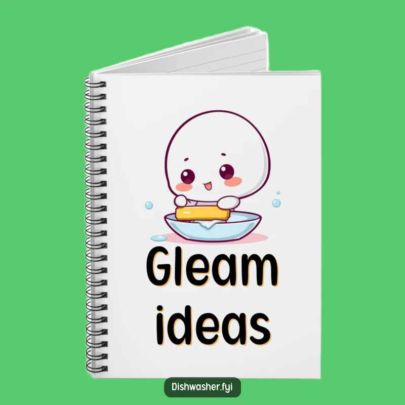 Funny Squeegee Dish Notebook: Playful Character, Jot Down Ideas with Shine