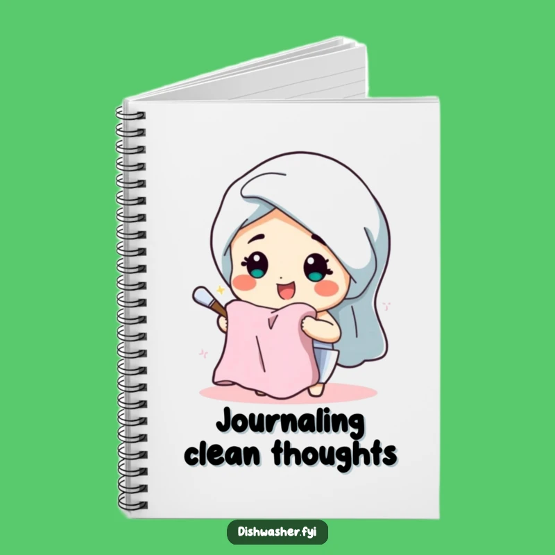 Funny Dish Drying Character Notebook - Cheerful Planner Gift for Notes