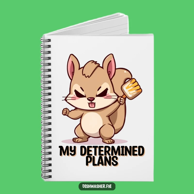 Funny Squirrel Scrubbing Notebook: Jot Down Ideas with Determined Focus!