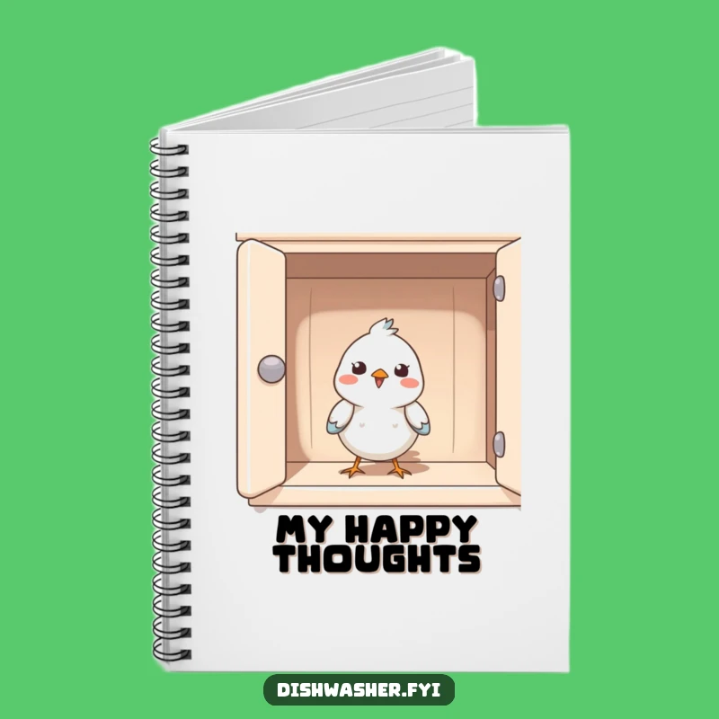 Funny Bird Cupboard Notebook: Jot Down Ideas with a Happy Avian Peek, Your Perfect Funny Gift for Organizers