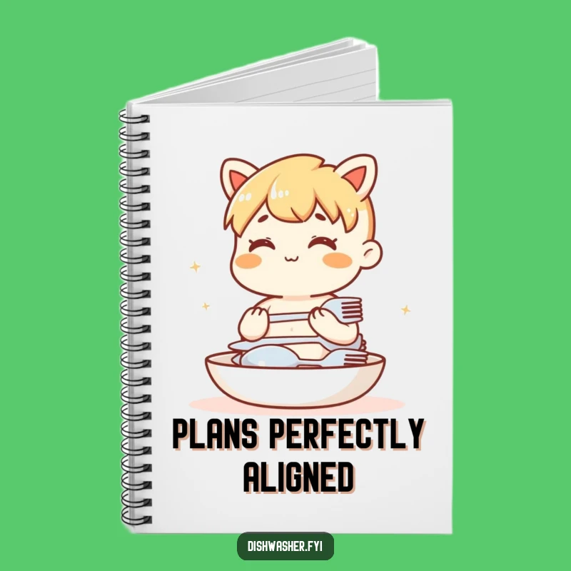 Funny Cutlery Stacking Notebook: Content Character Journal for Organized Thoughts Gift