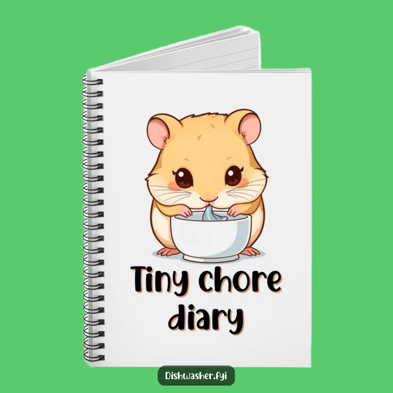 Funny Hamster Cleaning Notebook: Jot Down Ideas with a Dedicated Rodent's Focus, Your Perfect Funny Gift for Note-Takers