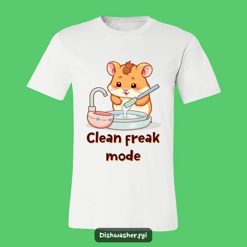 Funny Hamster Cleaning Crew T-Shirt: Cute Pet Humor for Your Wardrobe