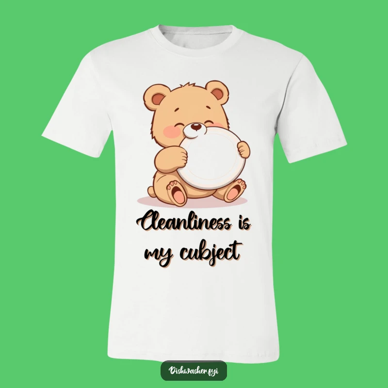 Funny Polishing Bear T-Shirt: Wear Your Love for Cleanliness with Humor