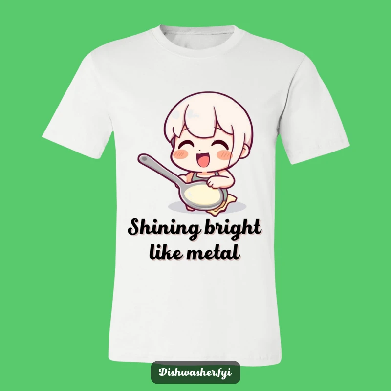 Funny Polishing Spoon T-Shirt: Wear Your Sparkle with Joy