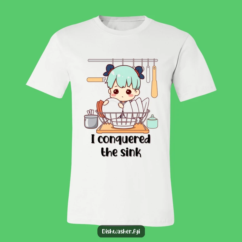 Funny Dish Duty T-Shirt: Determined Character's OCD Humor Perfect Gift