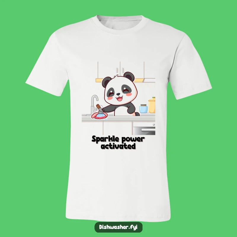 Funny Panda T-Shirt: Joyful Kitchen Cleaner Shirt, Hilarious Panda Gift Idea