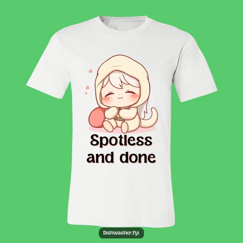 Funny Spotless Job T-Shirt: Content Character, Relaxed Humor Apparel