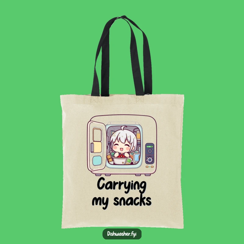 Funny Appliance Loading Character Tote Bag - Gadget Lover Humor Gift