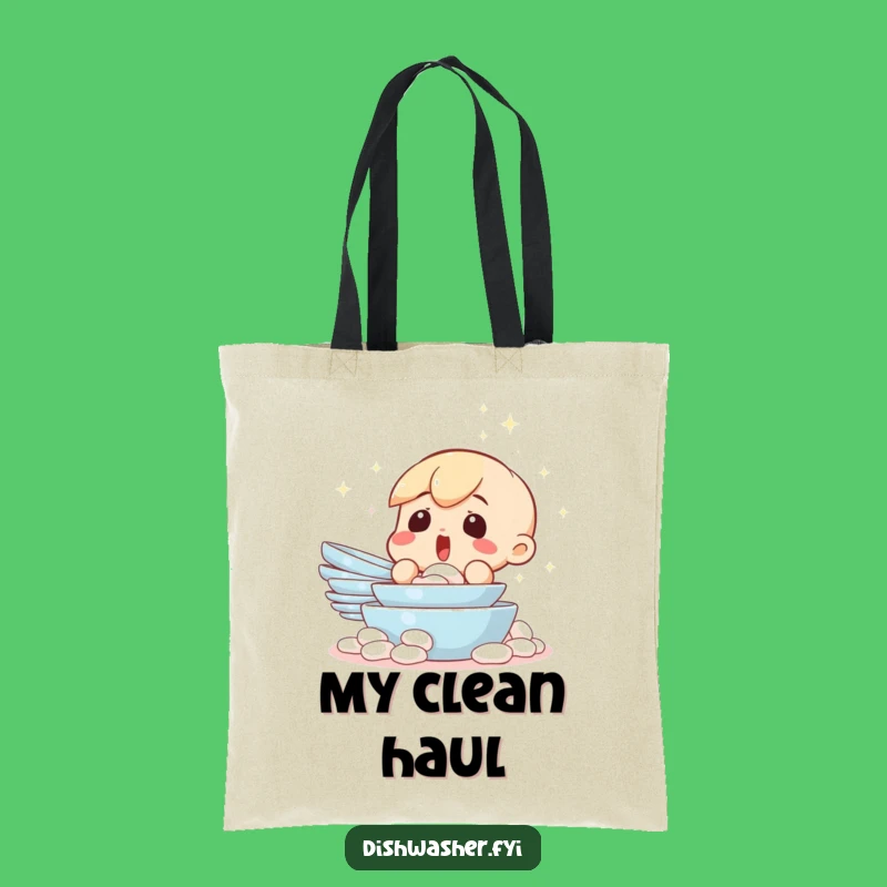 Funny Clean Dishes Tote Bag: Carrying The Miracle, A Hilarious Funny Shopping Gift