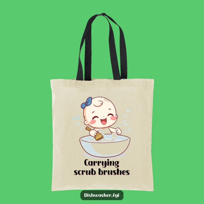 Funny Cleaning Character Tote Bag: Gleeful Carryall for Tidy Treasures