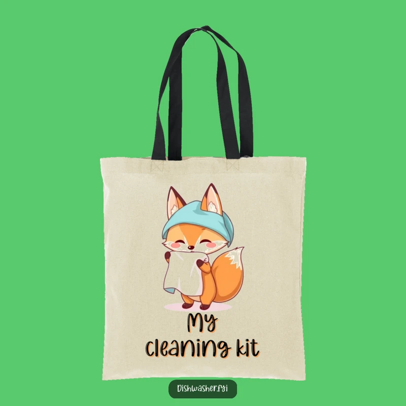Funny Fox Kitchen Towel Tote Bag: Carry Your Goods with a Sly Vixen's Spotless Style, A Chic Funny Gift